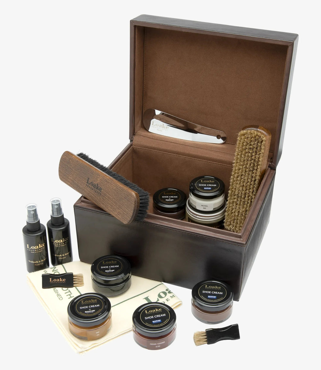 LOAKE LEATHER VALET BOX DARK BROWN