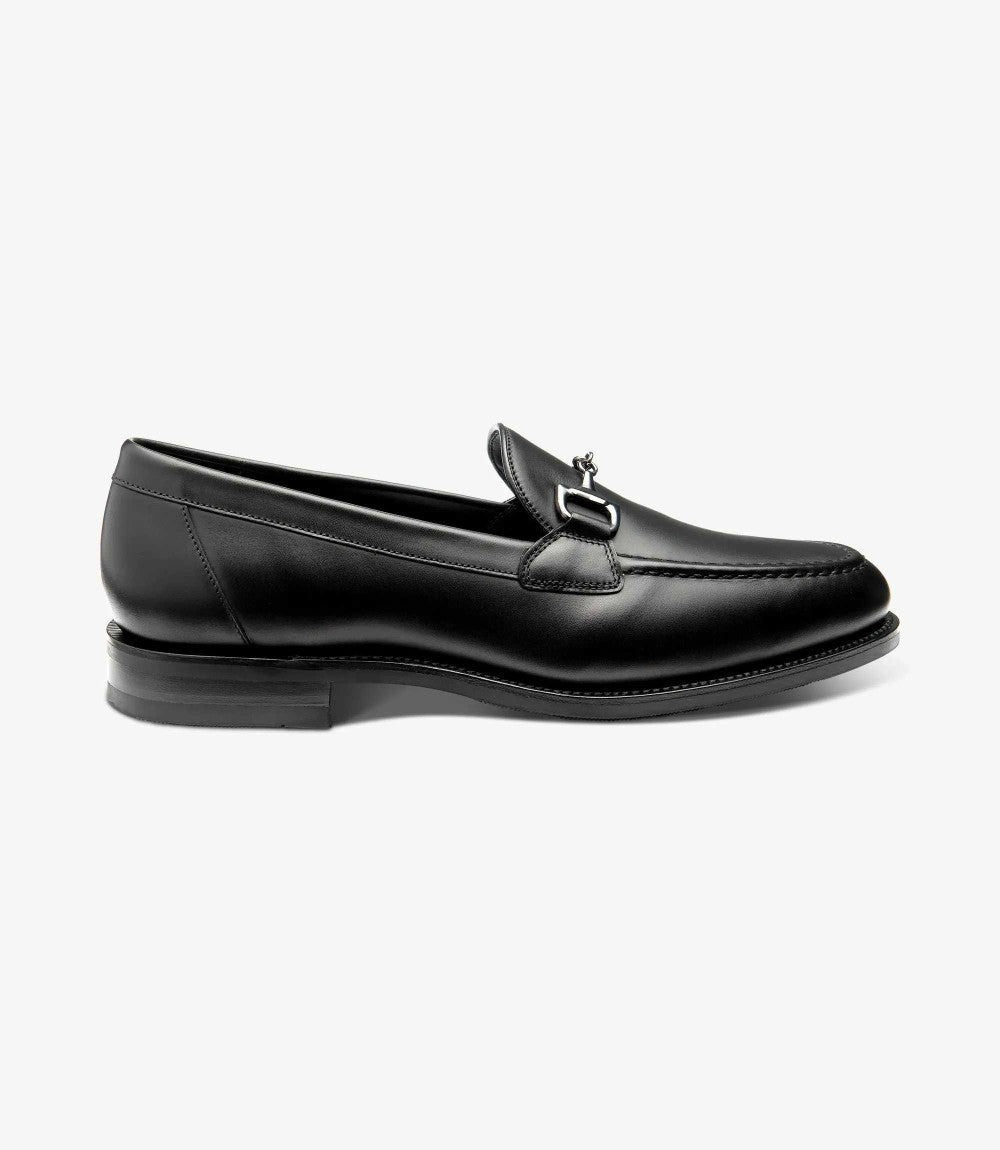 LOAKE KENSINGTON BLACK LOAFER SLIP ON RUBBER SOLE F-MEDIUM  display picture 2