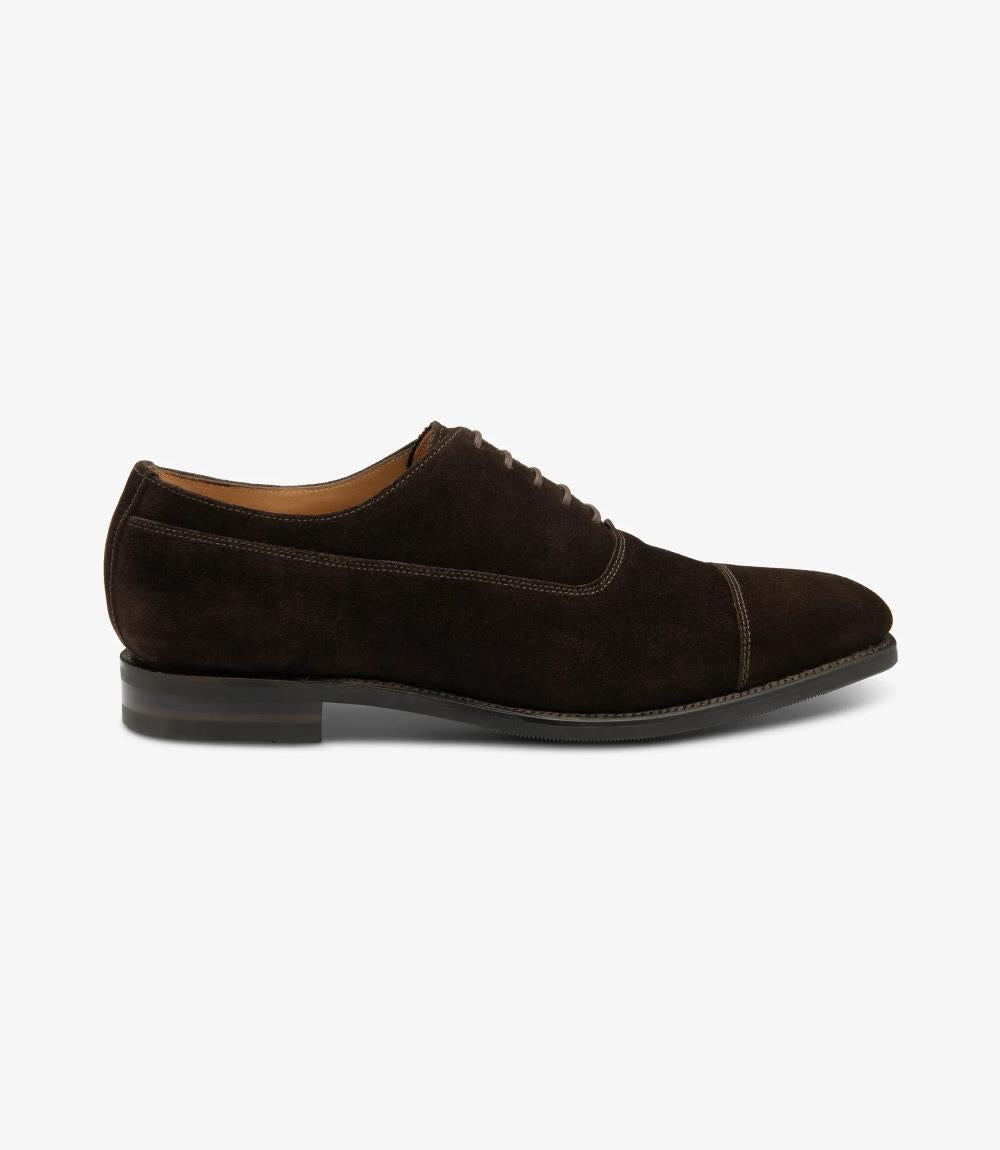 Truman Dark Brown Suede Oxford shoes – Loake Shoes Australasia