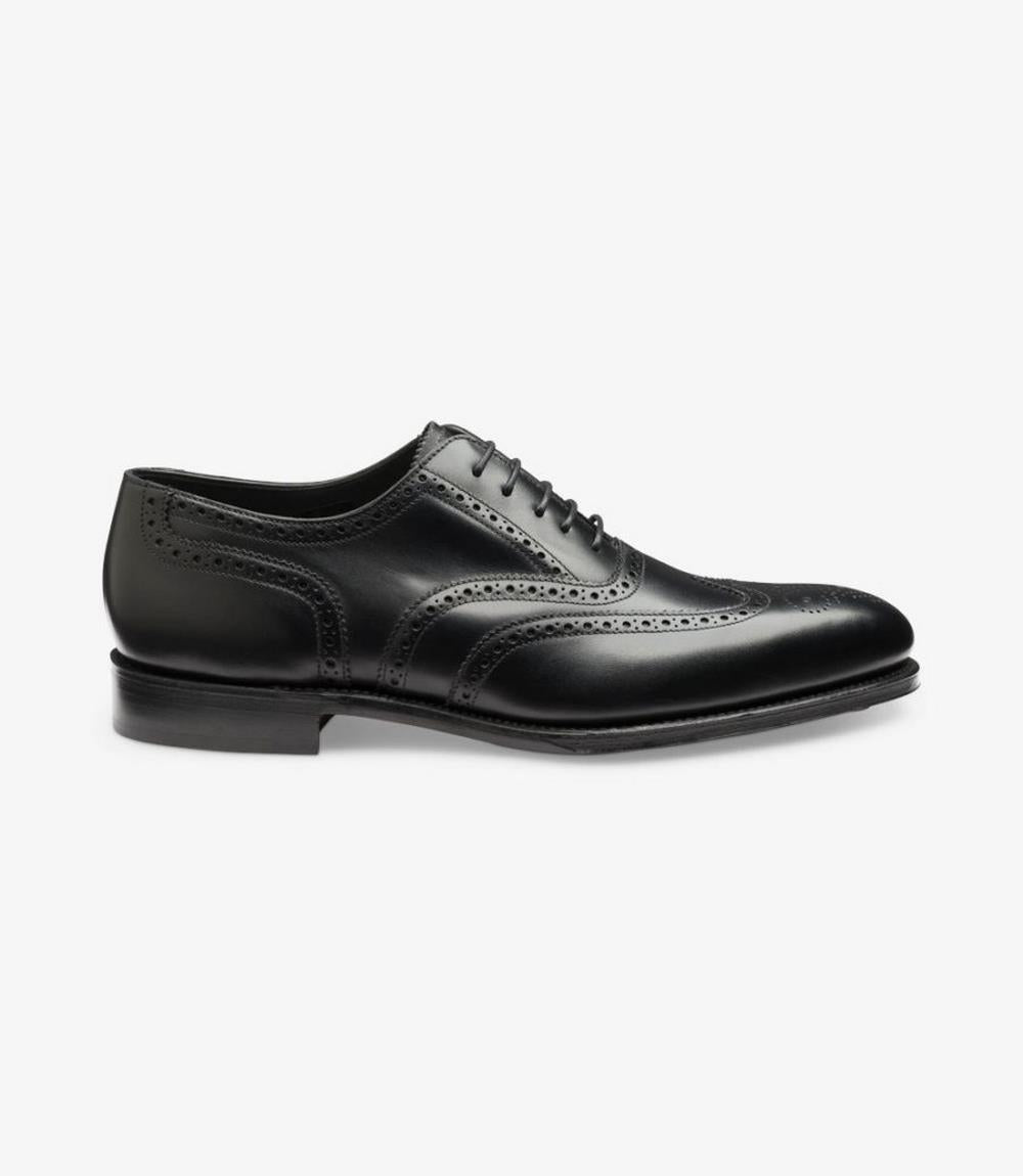 LOAKE BUCKINGHAM BLACK BROGUE SHOES