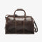 LOAKE BURGHLEY DARK BROWN LEATHER OVERNIGHT BAG