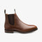 LOAKE CHATSWORTH BROWN LEATHER CHELSEA BOOT RUBBER SOLE G-WIDE