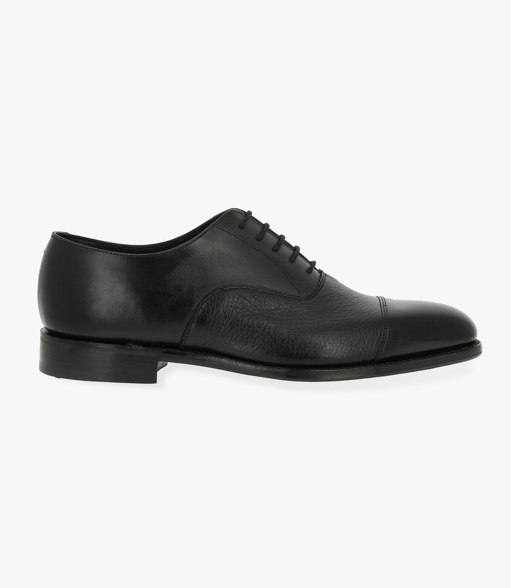 LOAKE FULLERTON BLACK OXFORD TOE CAP LEATHER SOLE G-WIDE