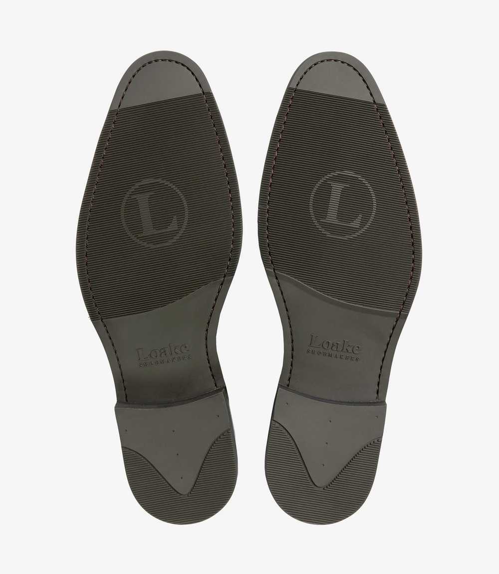 LOAKE IMPERIAL DARK BROWN LOAFER SLIP ON RUBBER SOLE F-MEDIUM