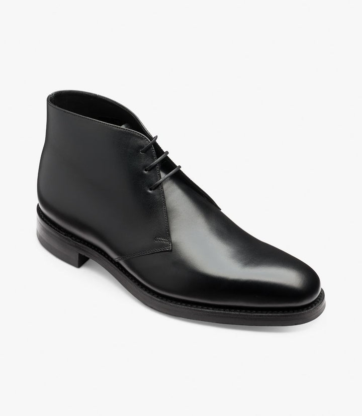 LOAKE PIMLICO BLACK BOOT RUBBER SOLE F-MEDIUM
