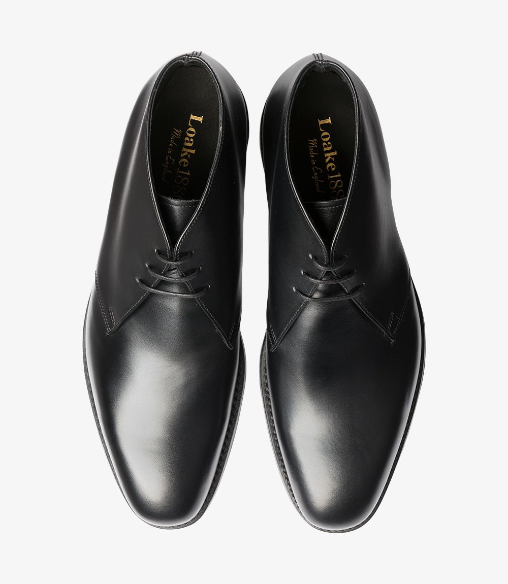 LOAKE PIMLICO BLACK BOOT RUBBER SOLE F-MEDIUM