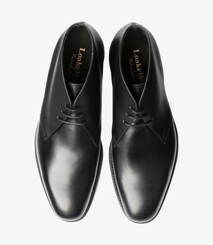 LOAKE PIMLICO BLACK BOOT RUBBER SOLE F-MEDIUM