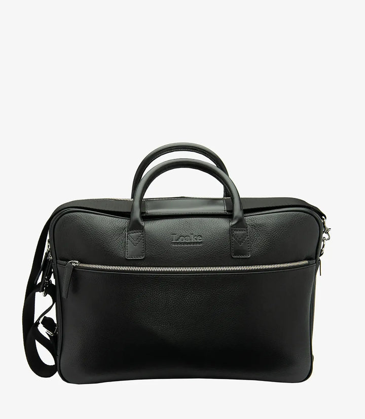 LOAKE WESTMINSTER BLACK GRAIN LEATHER BRIEFCASE