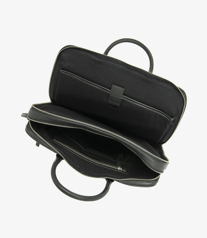 LOAKE WESTMINSTER BLACK GRAIN LEATHER BRIEFCASE