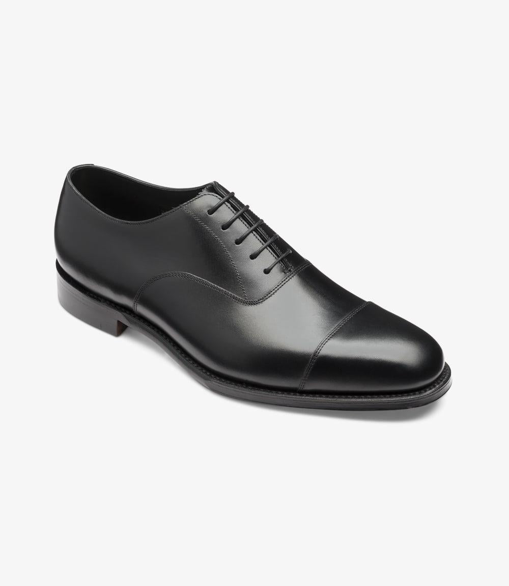 LOAKE ALDWYCH BLACK OXFORD TOE CAP LEATHER SOLE F-MEDIUM