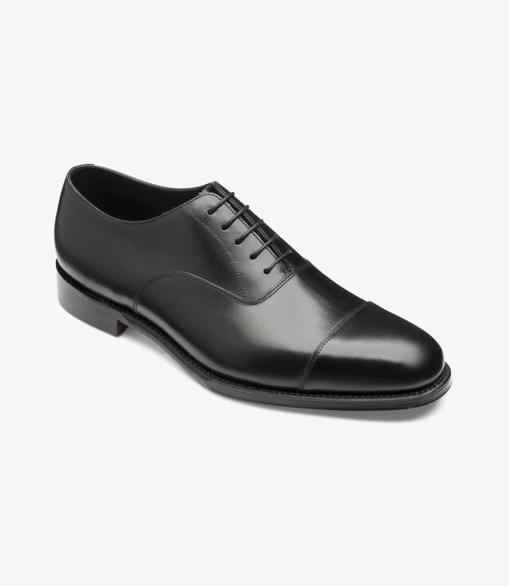 LOAKE ALDWYCH BLACK OXFORD TOE CAP LEATHER SOLE F-MEDIUM