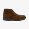 LOAKE ALTMAN BROWN SUEDE DERBY BOOT RUBBER SOLE G-WIDE