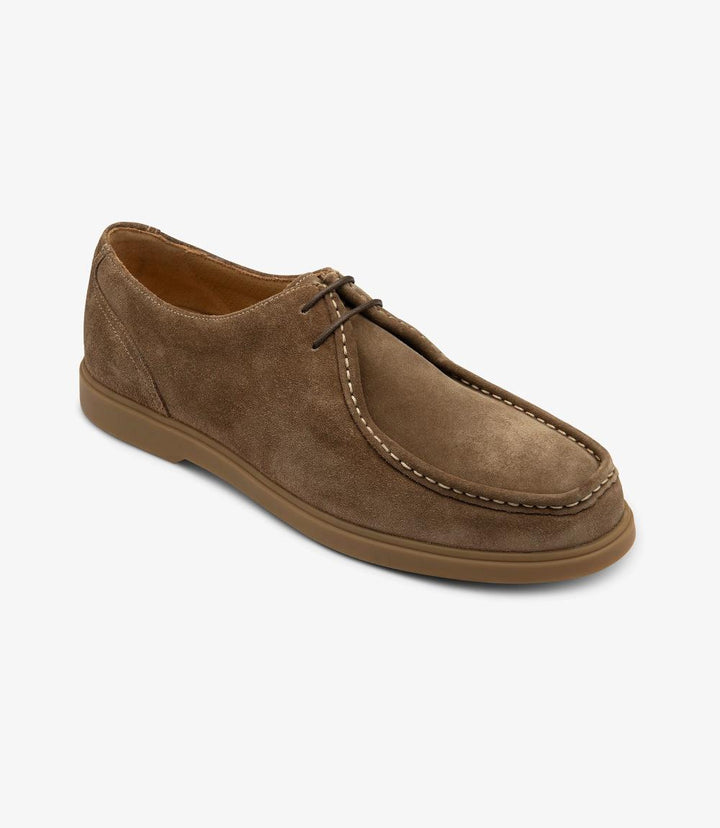 LOAKE AREZZO FLINT SUEDE TIE SHOE RUBBER SOLE F-MEDIUM