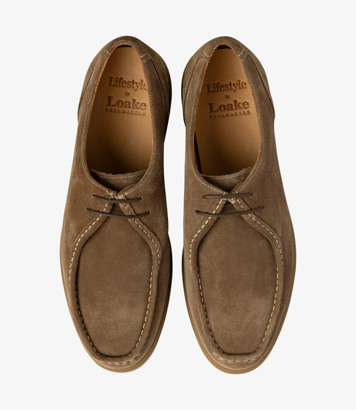 LOAKE AREZZO FLINT SUEDE TIE SHOE RUBBER SOLE F-MEDIUM
