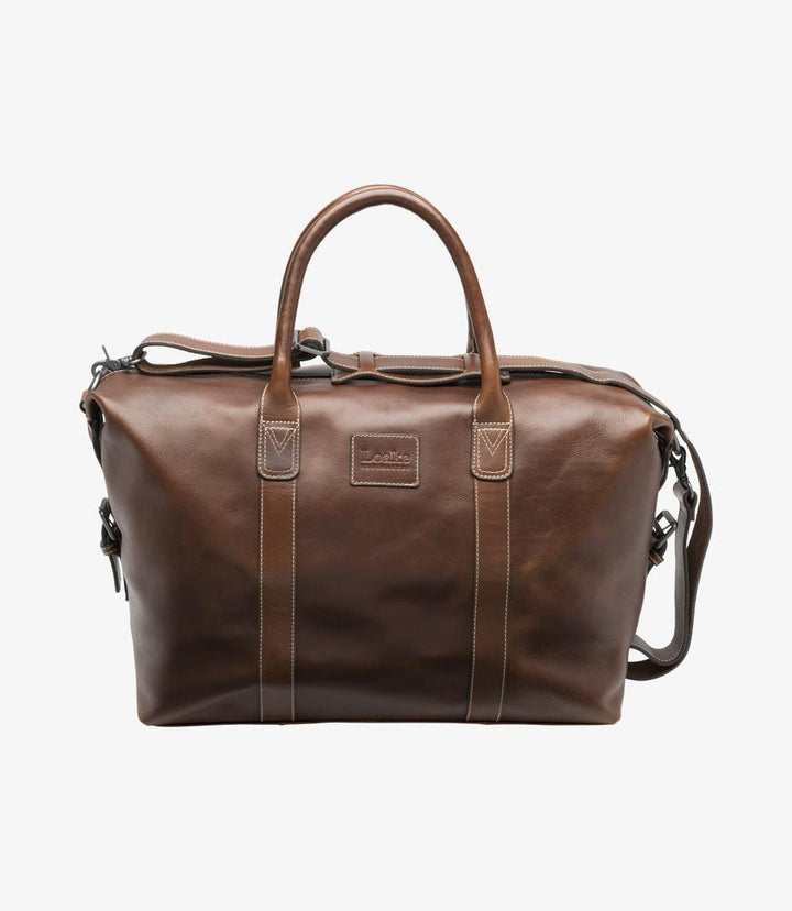 LOAKE BALMORAL BROWN LEATHER WEEKEND BAG
