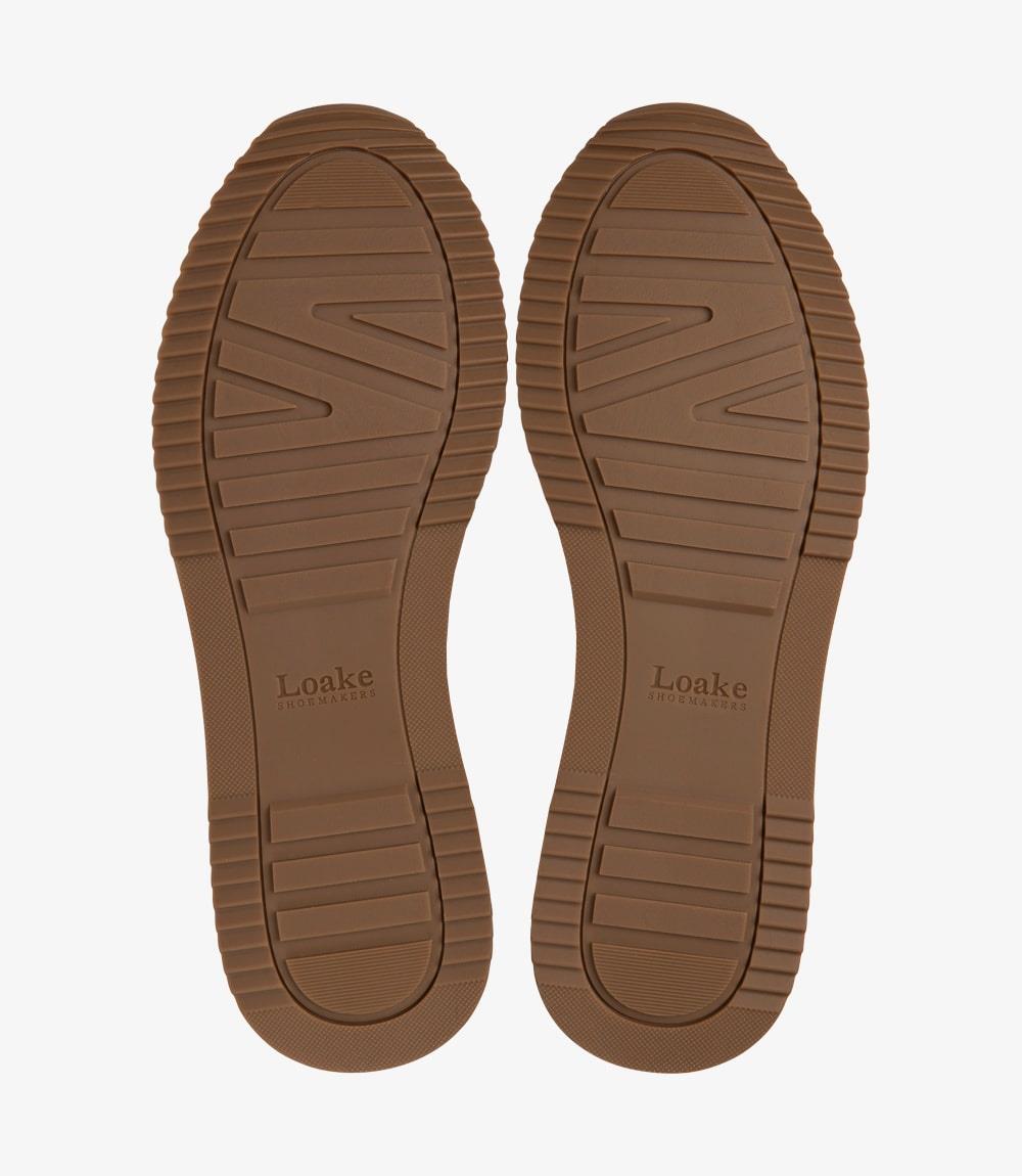 LOAKE BANNISTER CEDAR LEATHER TRAINER RUBBER SOLE F-MEDIUM