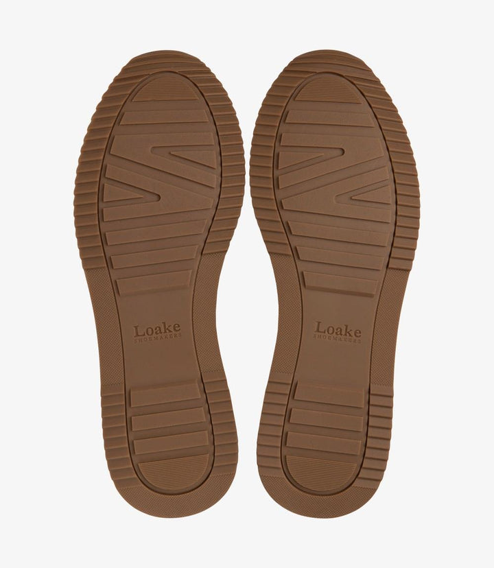 LOAKE BANNISTER CEDAR LEATHER TRAINER RUBBER SOLE F-MEDIUM