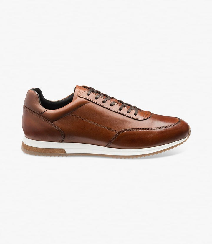 LOAKE BANNISTER CEDAR LEATHER TRAINER RUBBER SOLE F-MEDIUM