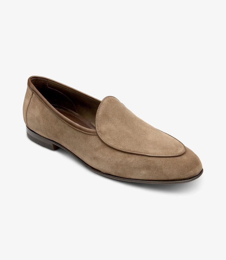 LOAKE BELGRAVE FLINT SUEDE LOAFER SLIP ON RUBBER SOLE F-MEDIUM