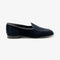 LOAKE BELGRAVE NAVY SUEDE LOAFER SLIP ON RUBBER SOLE F-MEDIUM