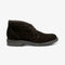 LOAKE BERKELEY DARK BROWN SUEDE DERBY BOOT RUBBER SOLE F-MEDIUM