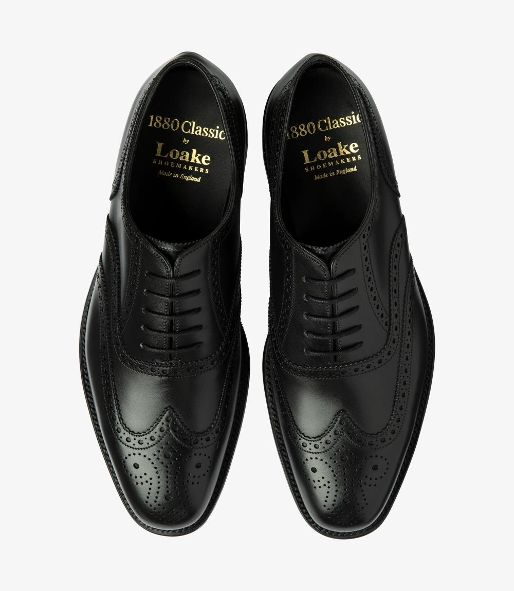 Buckingham Black Oxford Brogue – Loake Shoes Australasia