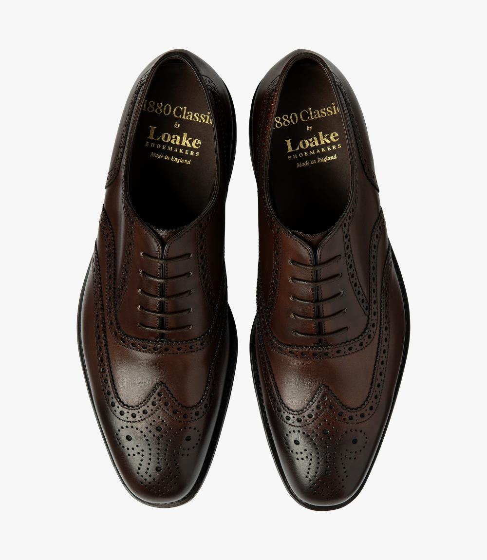 Buckingham Dark Brown Oxford Brogue – Loake Shoes Australasia