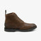 LOAKE BUDE BROWN WAXED SUEDE BROGUE BOOT RUBBER SOLE F-MEDIUM