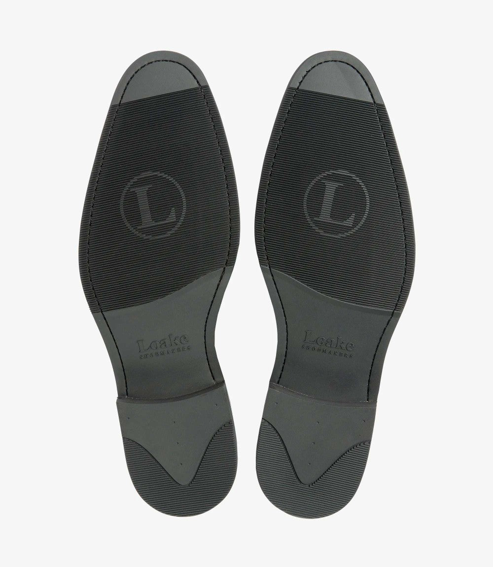 LOAKE DORCHESTER BLACK CHELSEA BOOT SLIP ON RUBBER SOLE F-MEDIUM