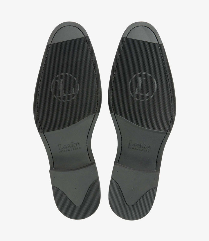 LOAKE DORCHESTER BLACK CHELSEA BOOT SLIP ON RUBBER SOLE F-MEDIUM