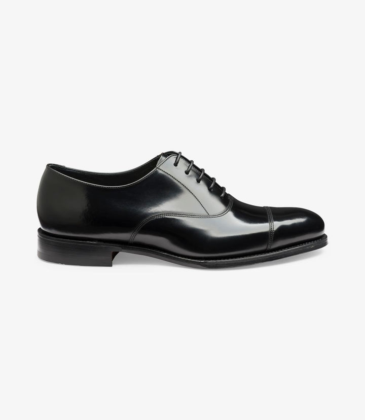 LOAKE ELGIN BLACK OXFORD TOE CAP LEATHER SOLE G-WIDE