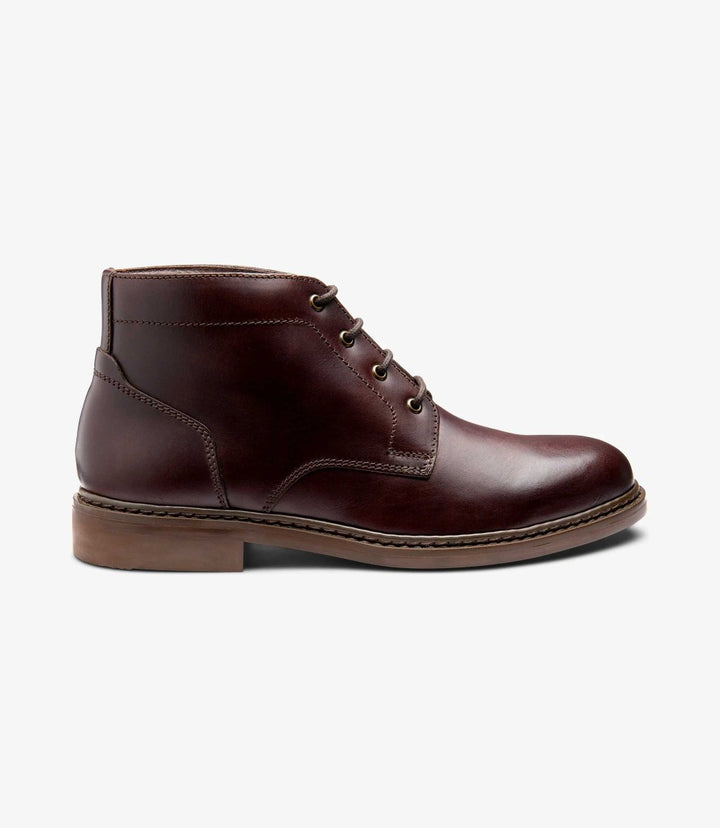 LOAKE GILBERT DARK BROWN DERBY BOOT RUBBER SOLE F-MEDIUM