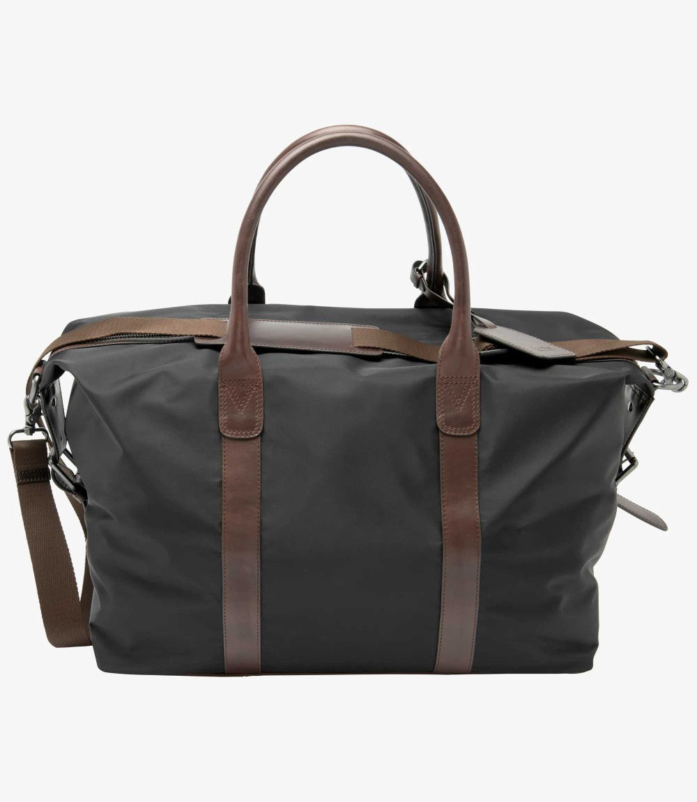 LOAKE GOWER BLACK NYLON WEEKEND BAG