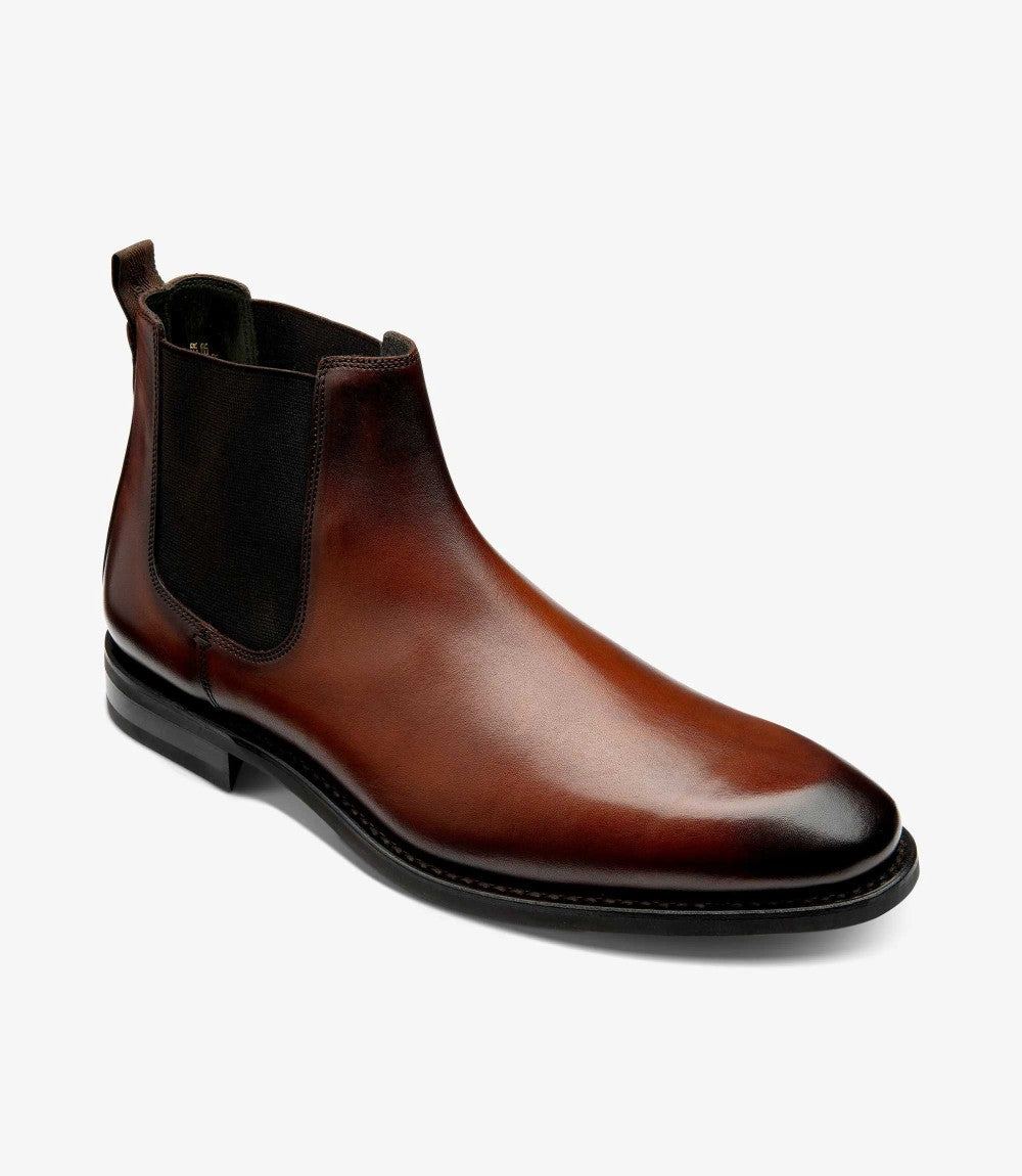 LOAKE MCBRIDE SCOTCH CHELSEA BOOT SLIP ON RUBBER SOLE F-MEDIUM