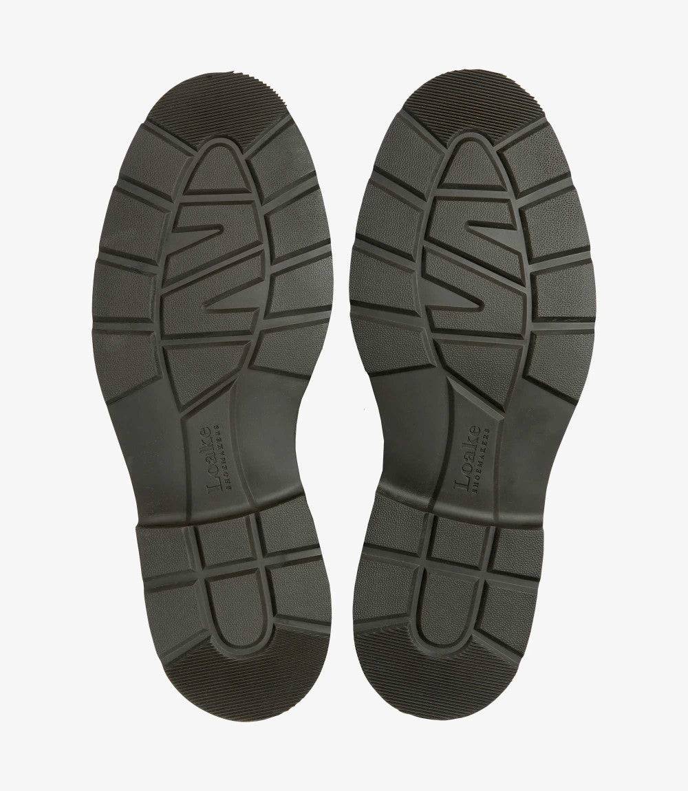 LOAKE NEVIS DARK BROWN BOOT RUBBER SOLE F-MEDIUM