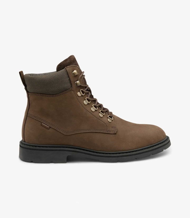 LOAKE NEVIS DARK BROWN BOOT RUBBER SOLE F-MEDIUM