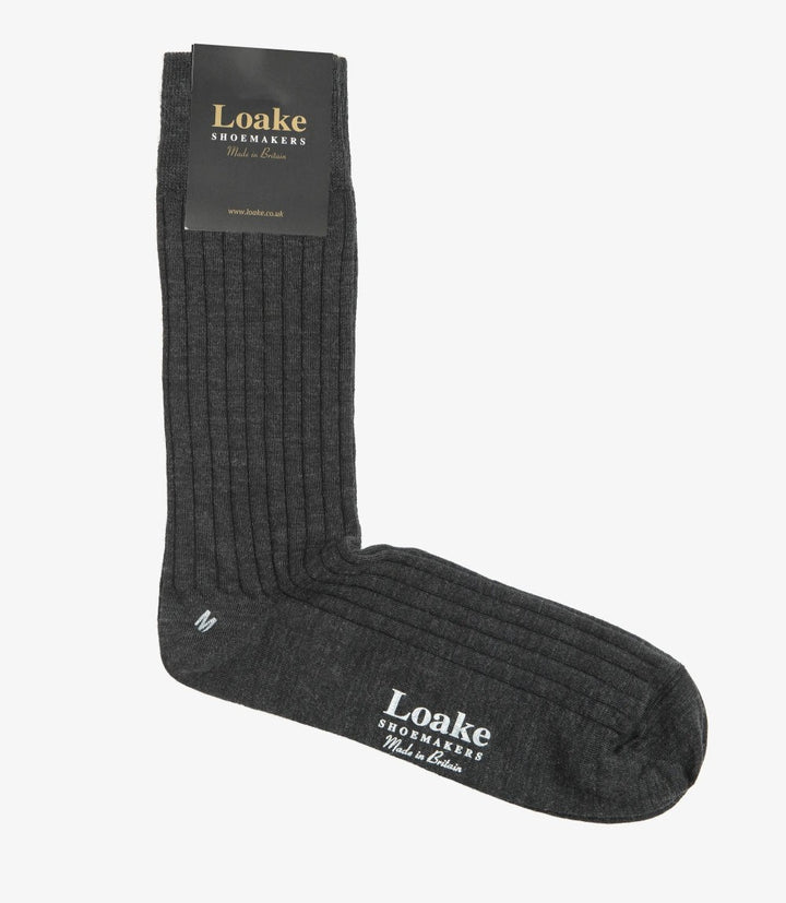 LOAKE RIB SOCKS GREY