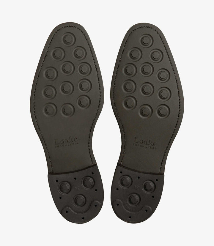 LOAKE RYDE DARK BROWN DERBY RUBBER SOLE F-MEDIUM
