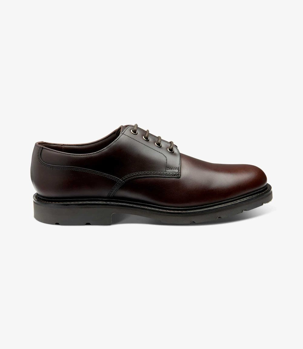 LOAKE RYDE DARK BROWN DERBY RUBBER SOLE F-MEDIUM – Loake Shoes Australasia