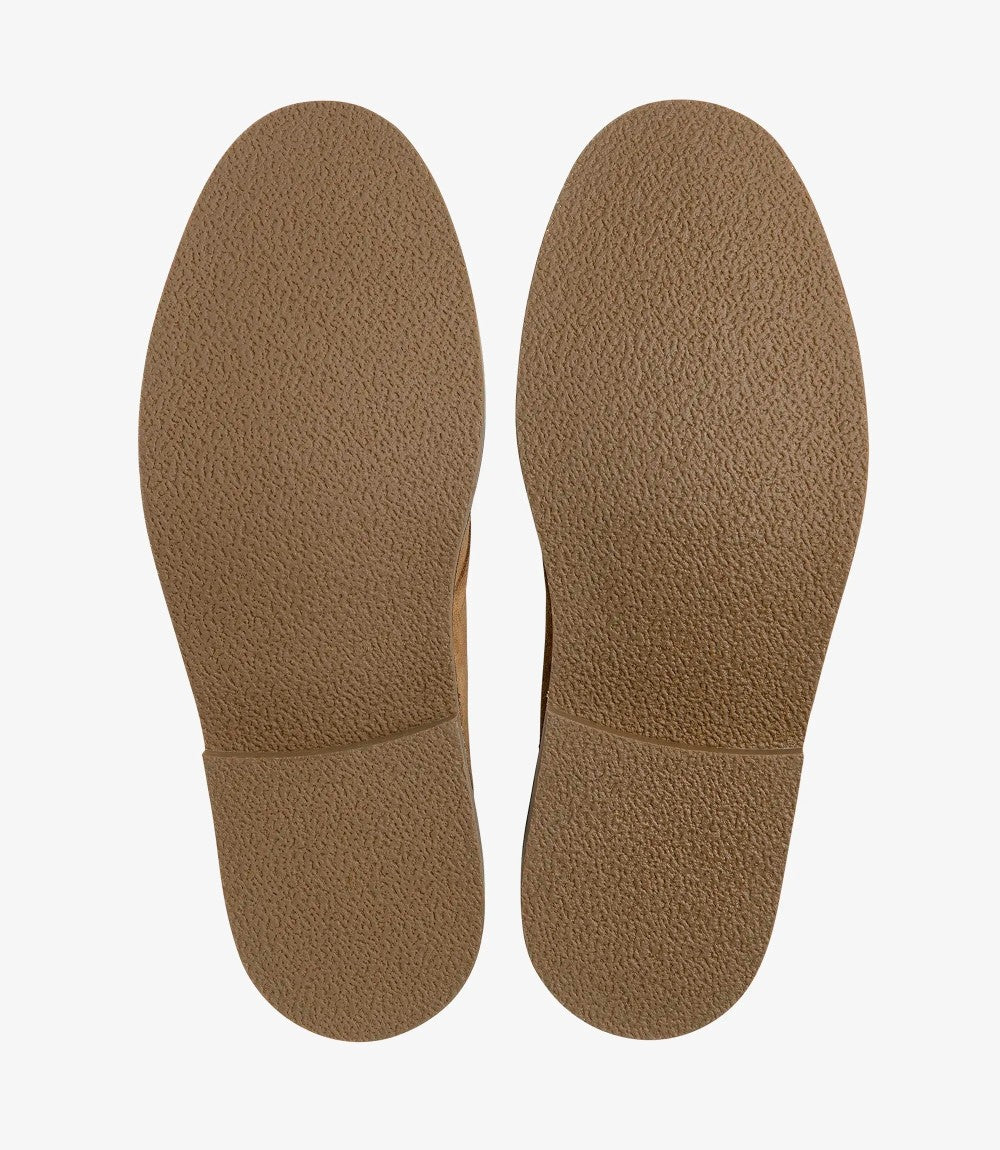 LOAKE SAHARA CHESTNUT SUEDE DERBY BOOT RUBBER SOLE F-MEDIUM