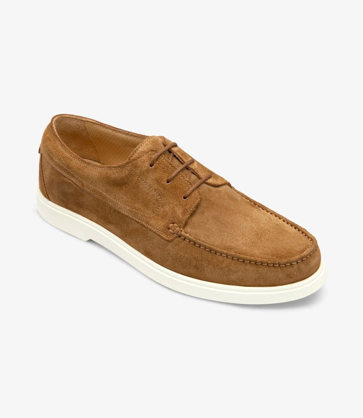 LOAKE SARDINIA CHESTNUT SUEDE RUBBER SOLE F-MEDIUM
