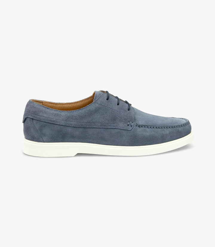 LOAKE SARDINIA LIGHT BLUE SUEDE RUBBER SOLE F-MEDIUM