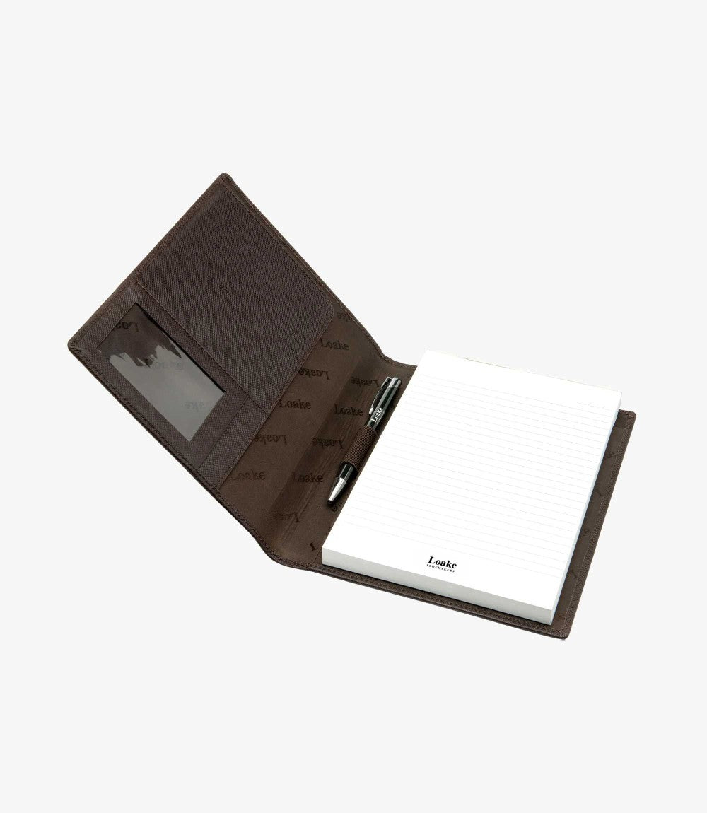 LOAKE SAVOY DARK BROWN NOTEPAD