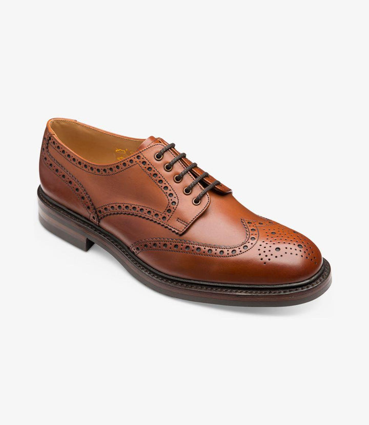 LOAKE CHESTER MAHOGANY BROGUES SHOES