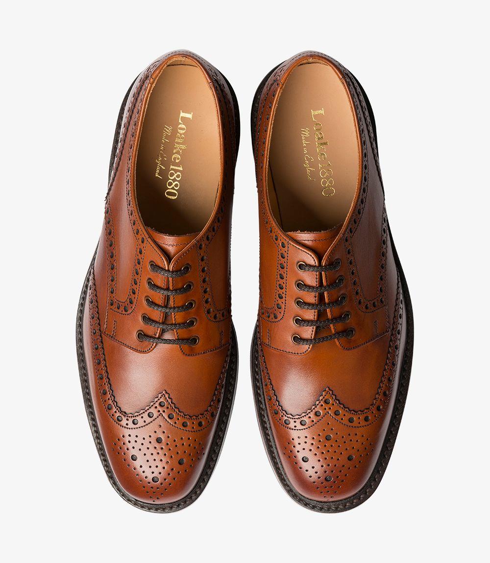 LOAKE CHESTER MAHOGANY BROGUES SHOES