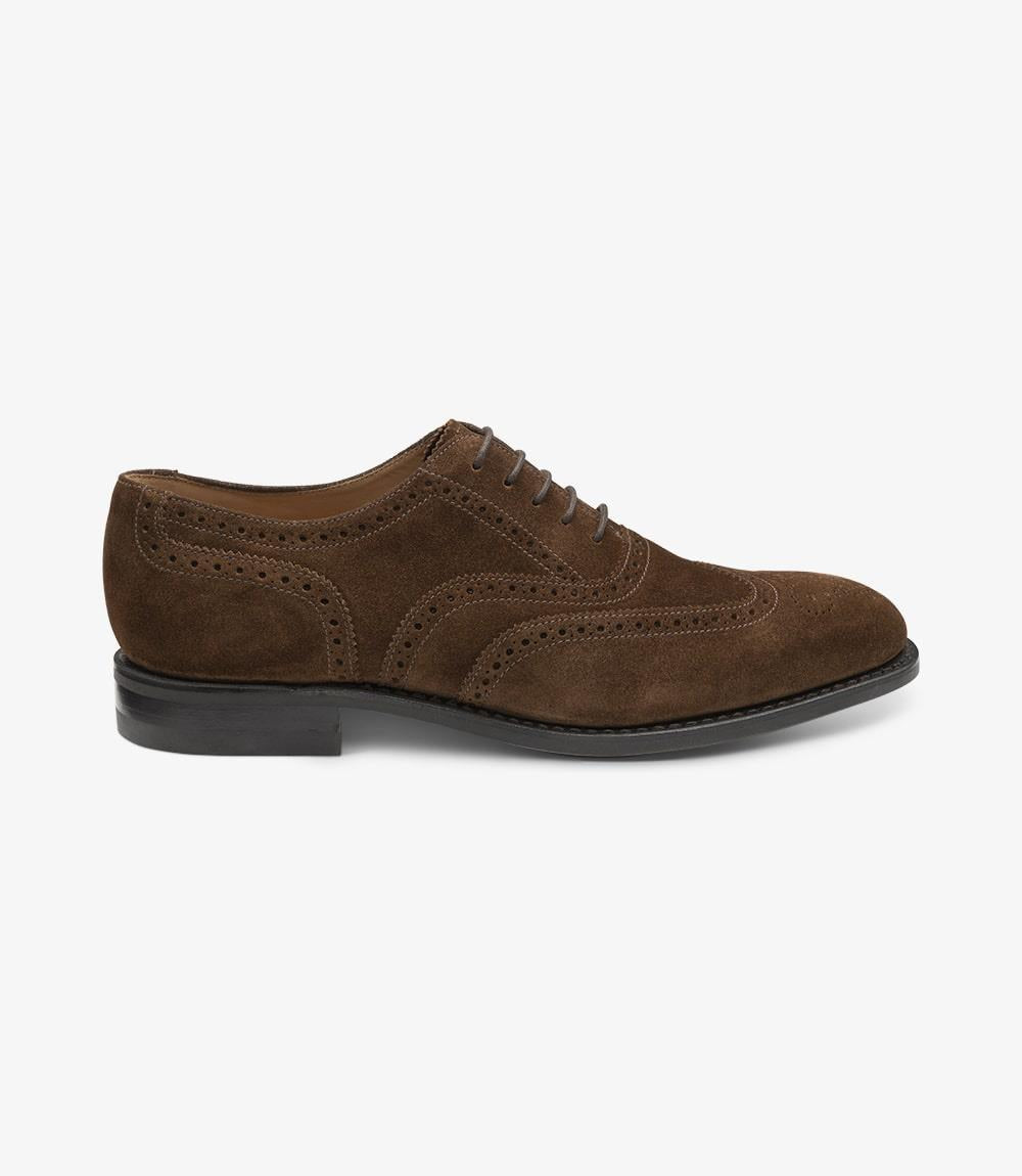 302 Brown Suede Brogue Shoes – Loake Shoes Australasia