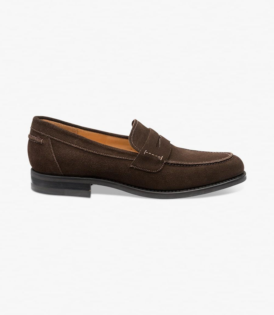 Loake Plain Toe Shoes Made in England 10 Men's 28.5cm genuine leather brown type Vintage Second Hand