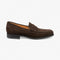 LOAKE 356 DARK BROWN LOAFER SLIP ON RUBBER SOLE F-MEDIUM