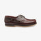 LOAKE 521-DIS BURGUNDY BOAT SHOE RUBBER SOLE F-MEDIUM