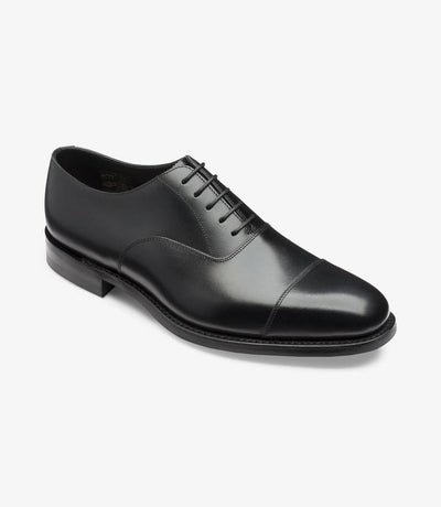 LOAKE ALDWYCH BLACK OXFORD SHOES WITH RUBBER SOLES